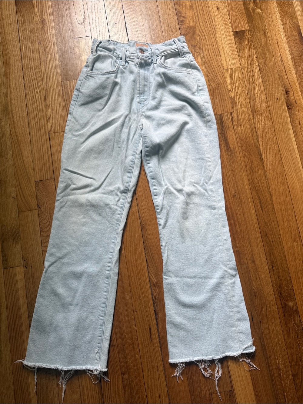 Women's Light Blue High-Waist Straight Jeans